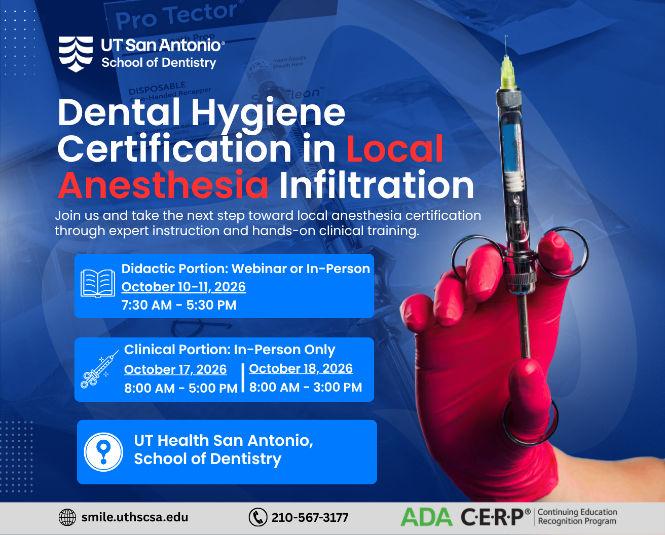 Promotional image of the course Dental Hygiene Certification in Local Anesthesia Infiltration as presented by various speakers