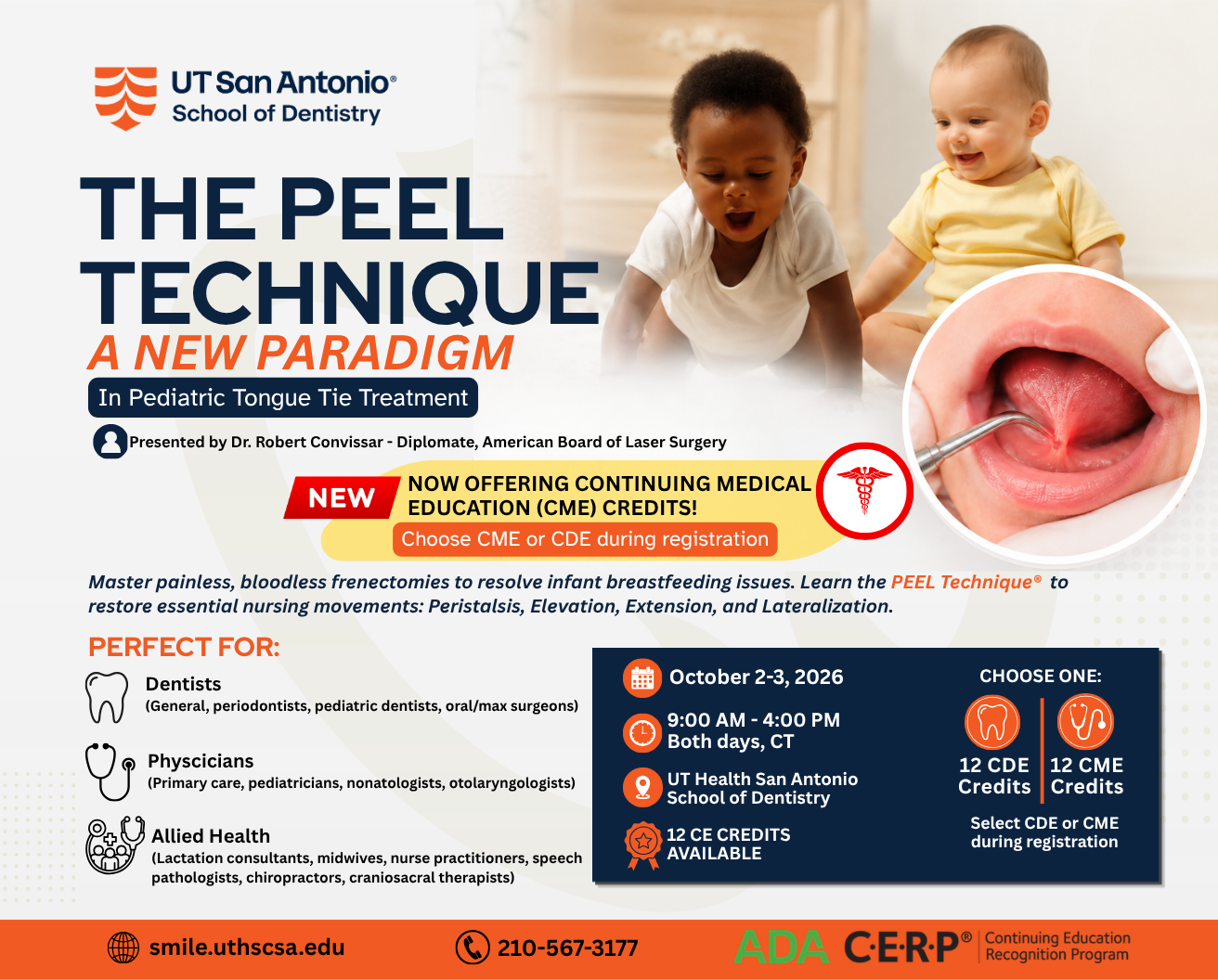 Promotional image of Dr. Convissar's course: The Peel Technique ® - A New Paradigm in Pediatric Tongue Tie Treatment